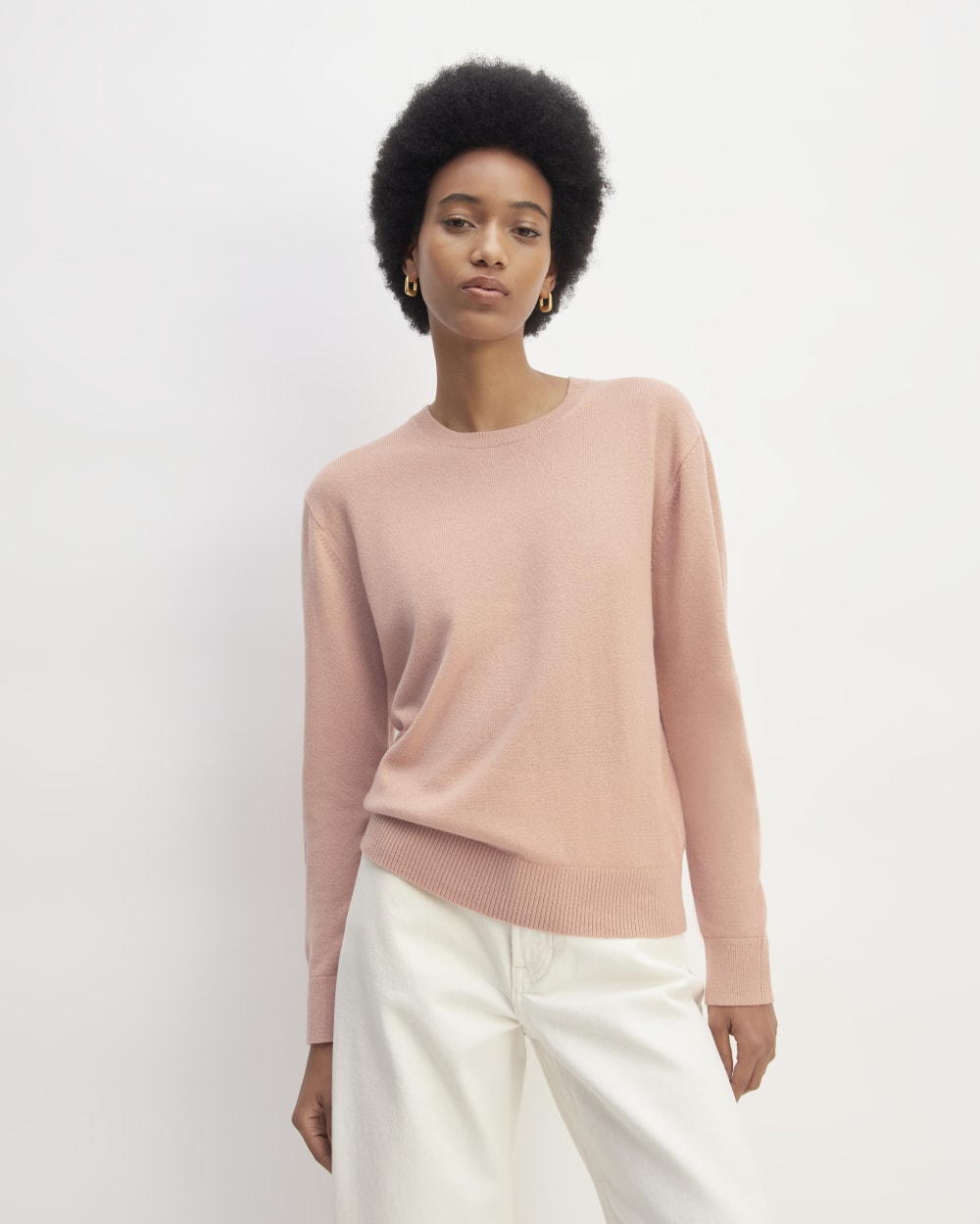 The Classic Crew in Cashmere | Blush Pink