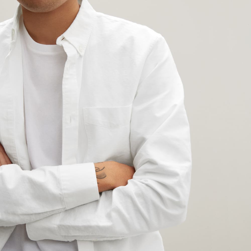 The Standard Fit Japanese Oxford Shirt | Uniform | White | Tall - Image 3