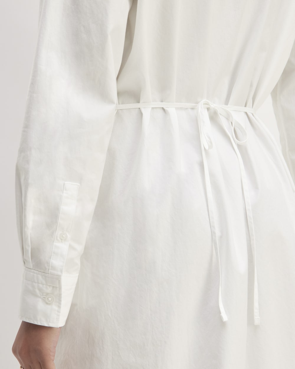 The Supima? Cotton Midi Shirt Dress | White - Image 4