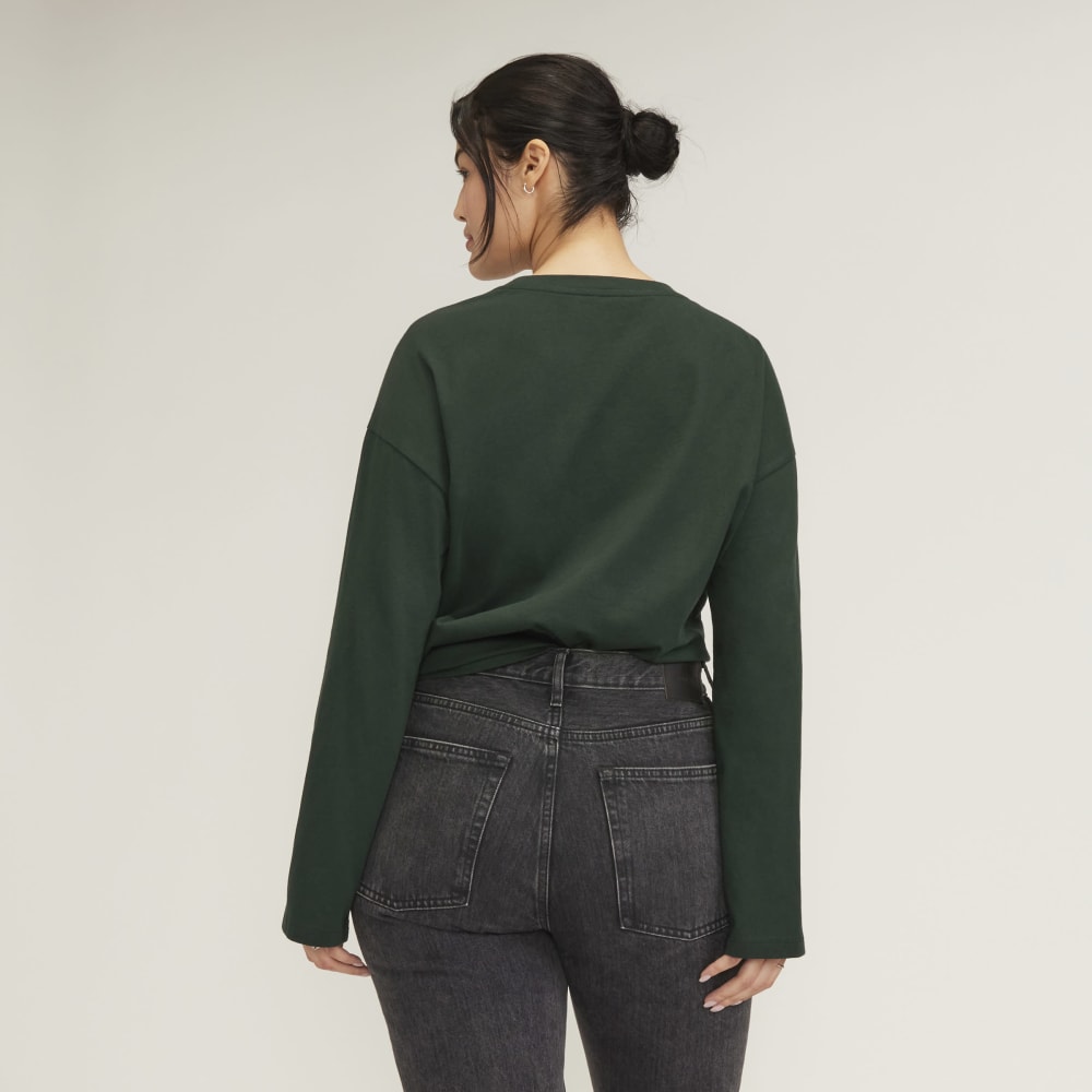 The Organic Cotton Relaxed Long Sleeve Tee | Scarab - Image 4