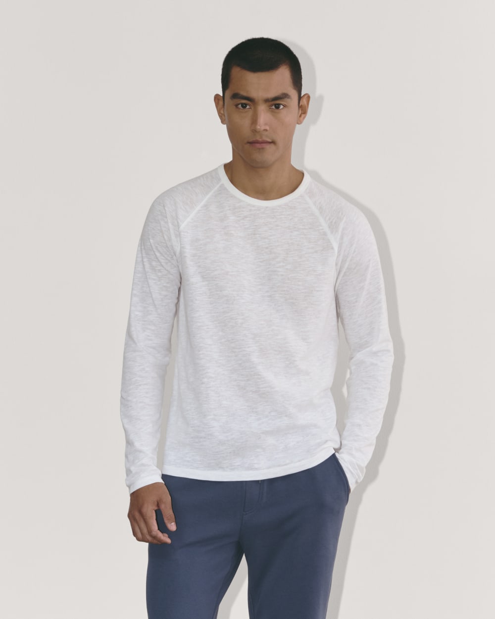 The Rec Long-Sleeve Crew | White