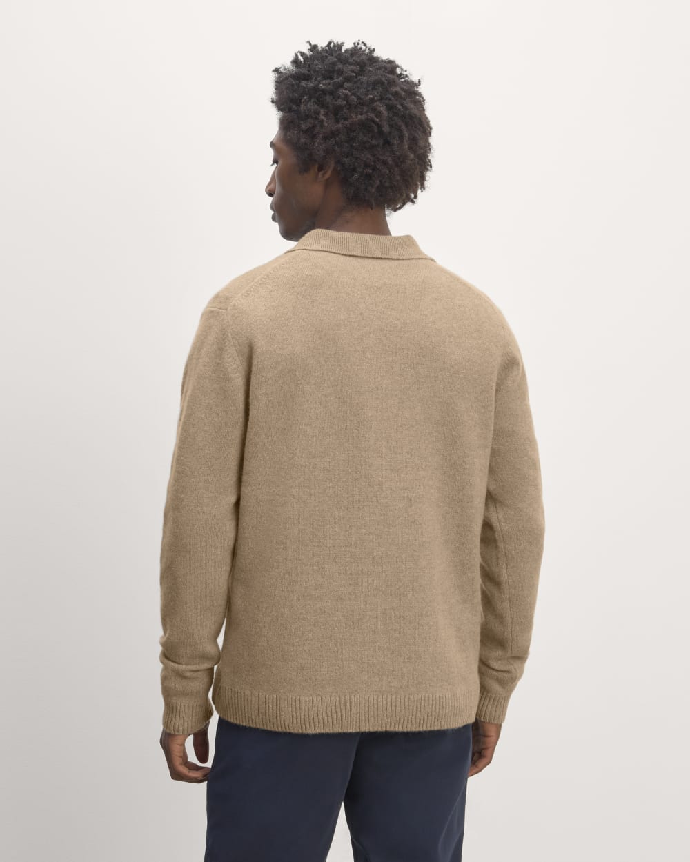 The Classic Polo in Luxe Merino | Oat Melange - Image 6