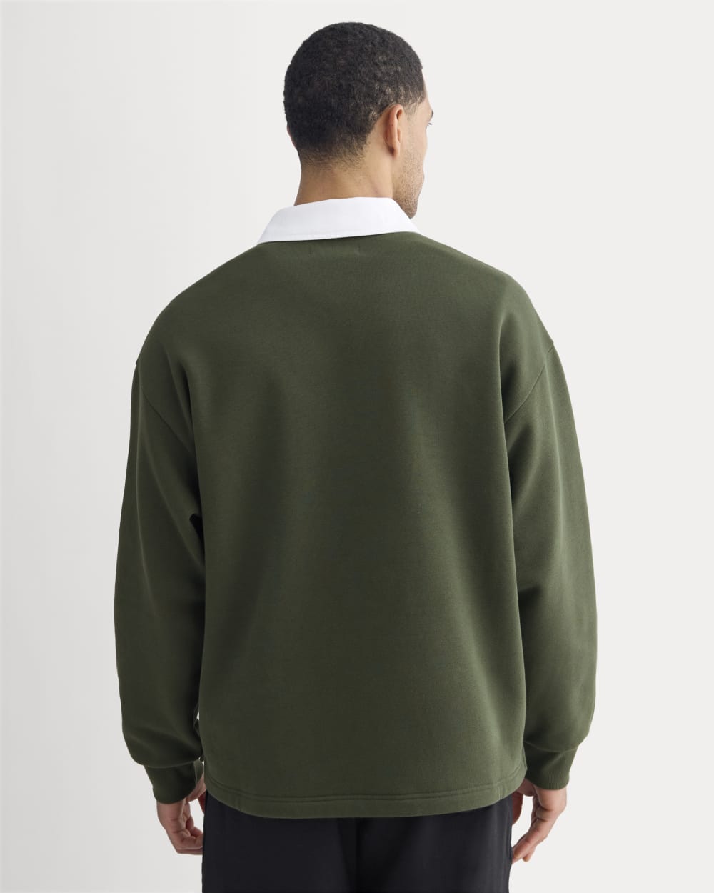 Luxe Fleece Rugby Polo | Dark Forest - Image 5