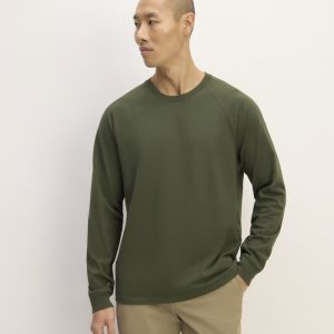 The Premium-Weight Long-Sleeve Crew | Uniform | Deep Moss Green