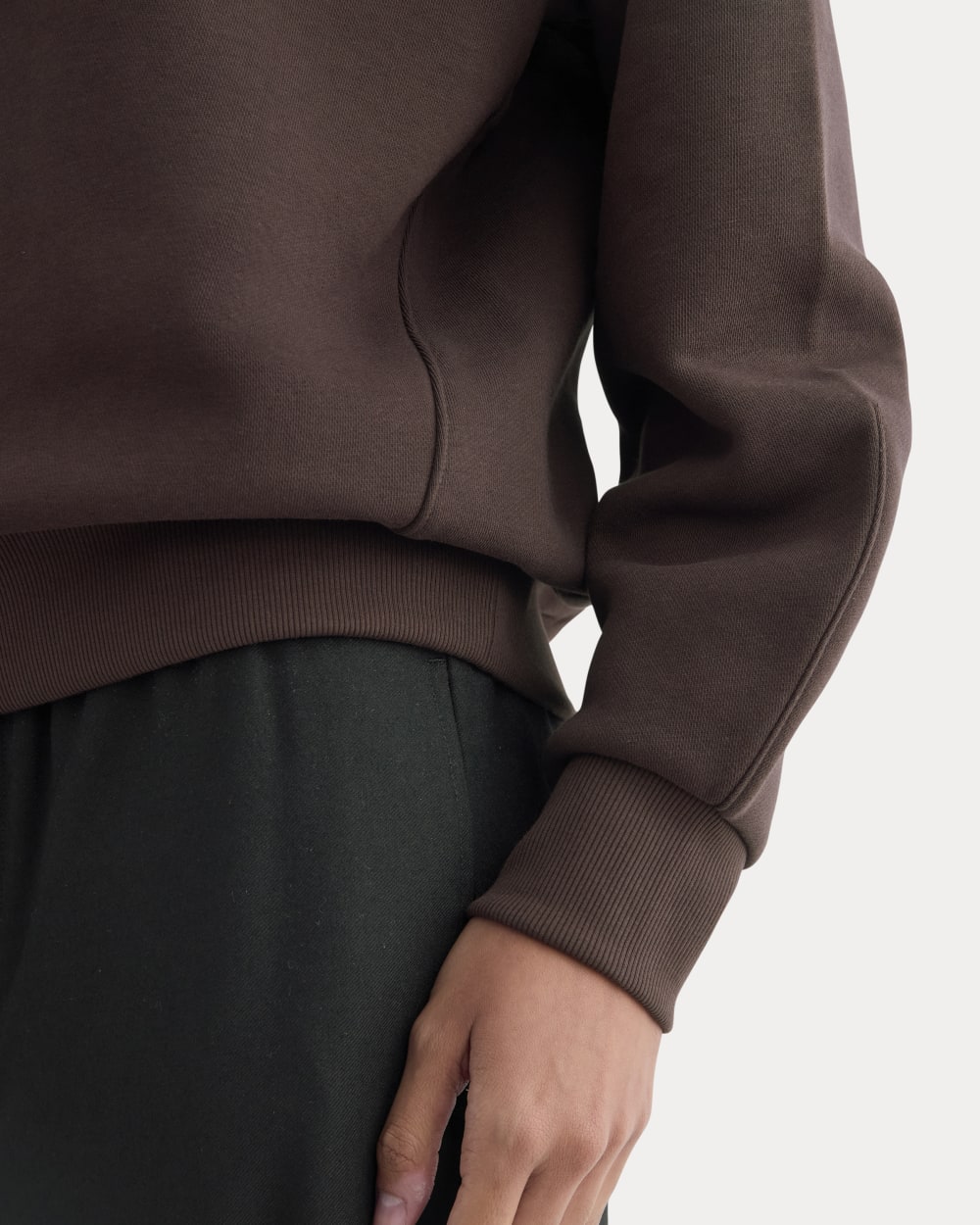 Luxe Fleece Raglan Crewneck | Dark Chocolate - Image 4