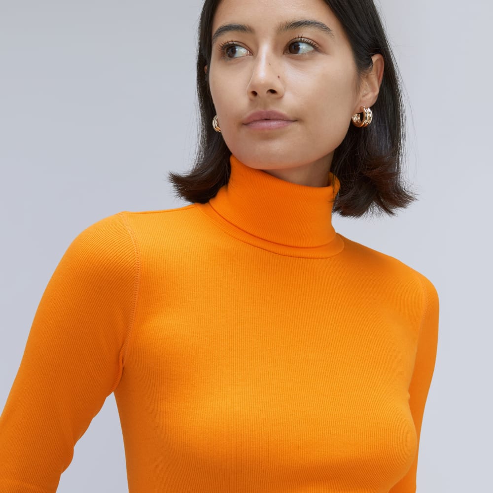 The Luxe Micro-Rib Turtleneck | Turmeric - Image 4