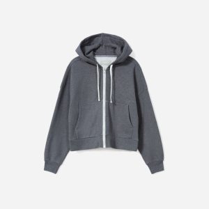 The Track Organic Cotton Hoodie | Dark Heather Grey