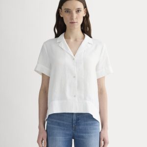 The Notch Shirt in Linen | White