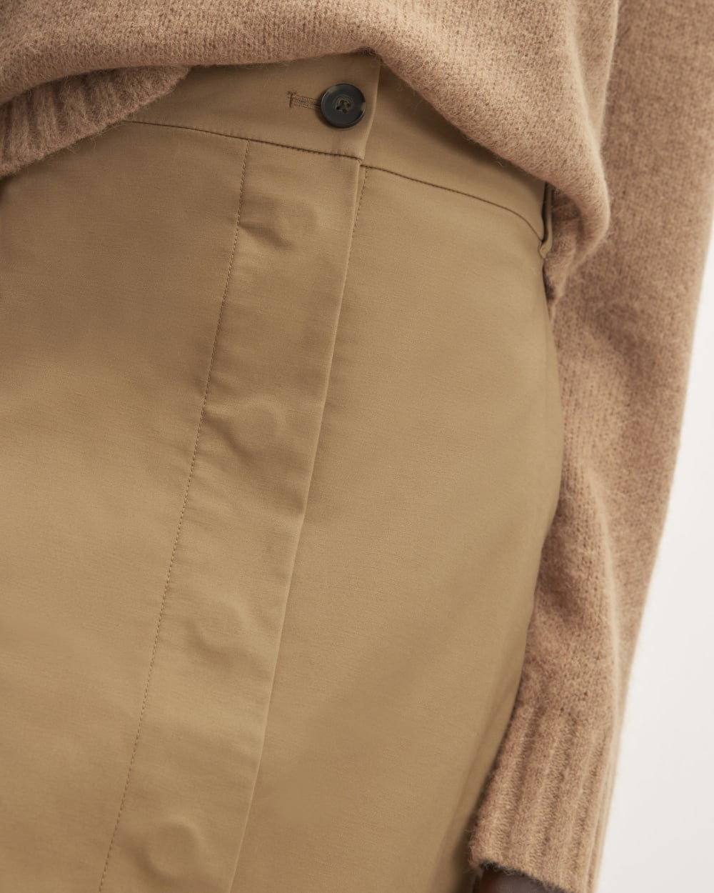 The Structured Cotton A-Line Skirt | Toasted Coconut - Image 4