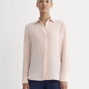 The Must-Have Shirt in Washable Silk | Soft Rose