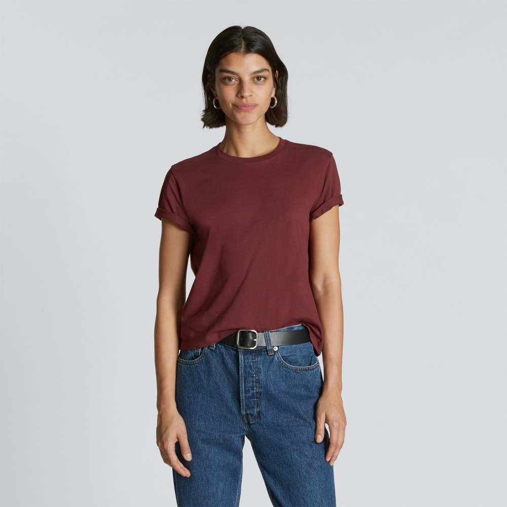 The Box-Cut Tee in Essential Cotton | Brandy | No Pocket