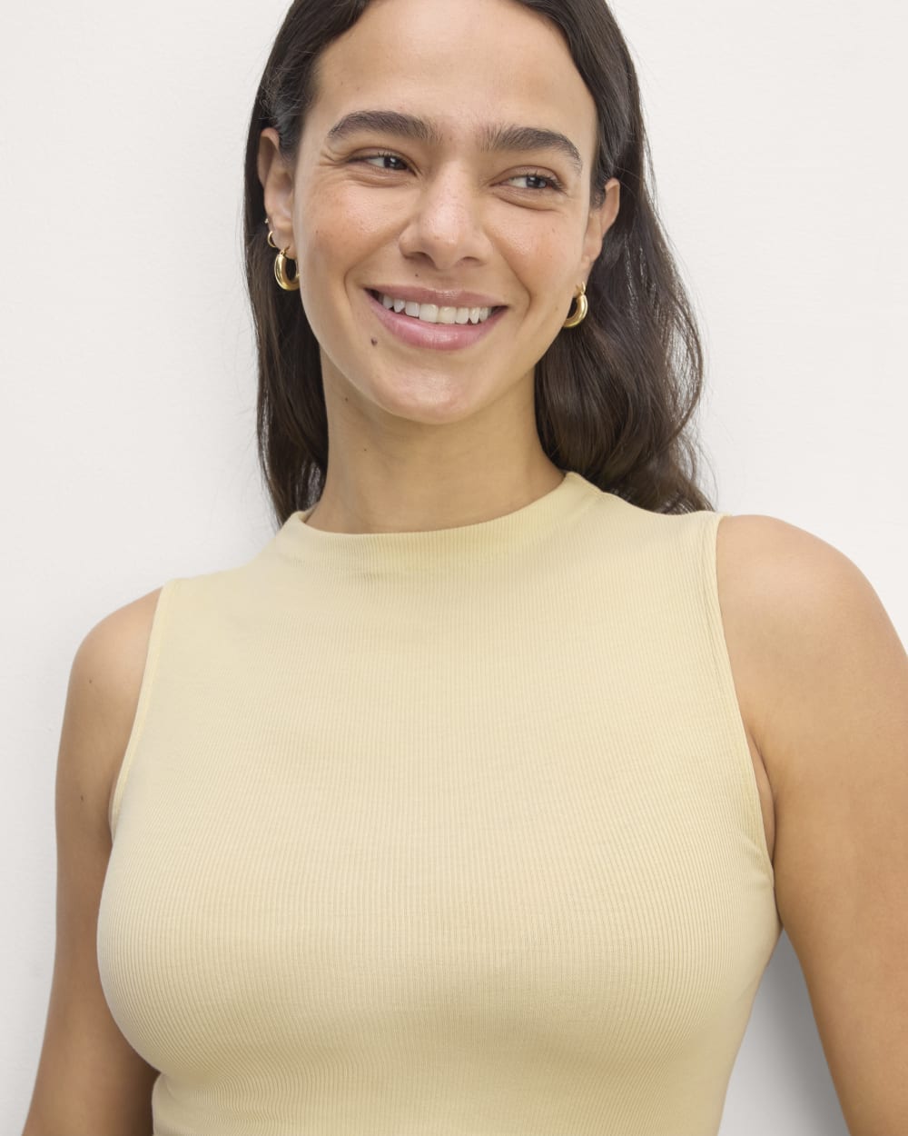 The Luxe Rib Funnel-Neck Tank | Parsnip - Image 3