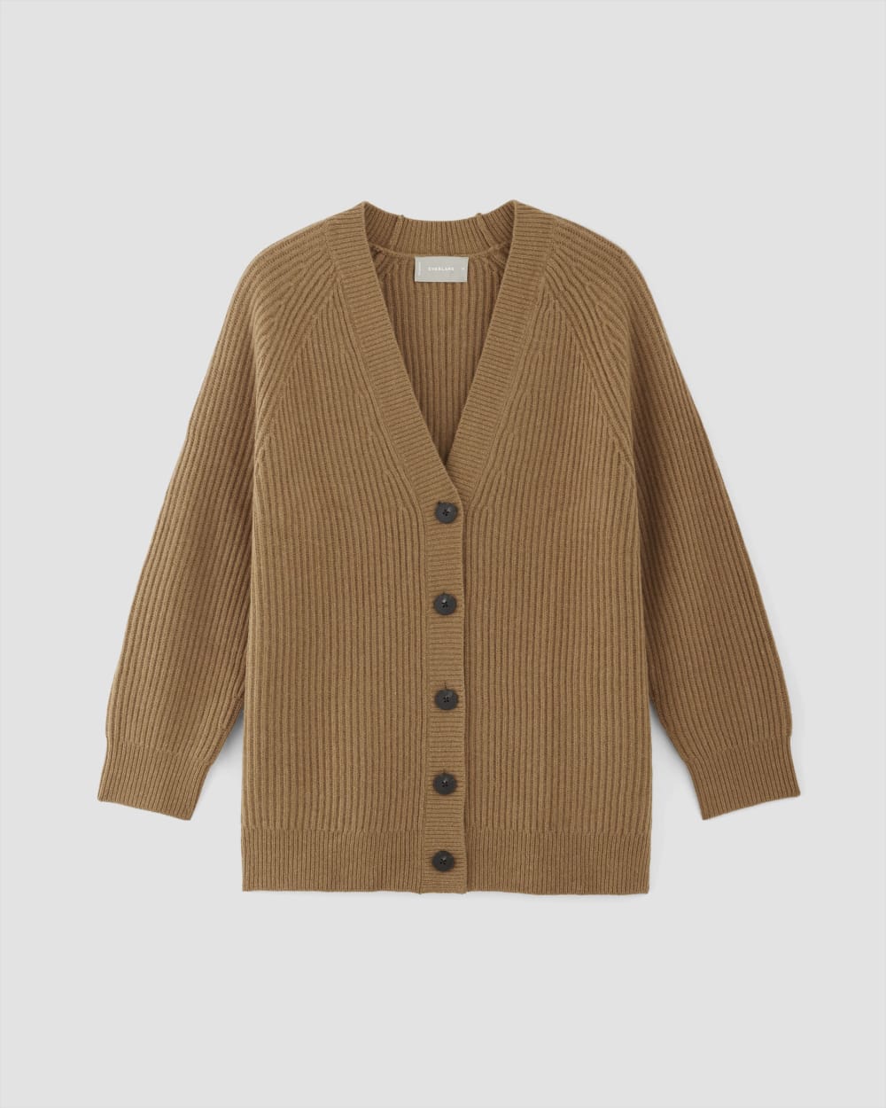 The Felted Merino Cocoon Cardigan | Deep Camel - Image 2