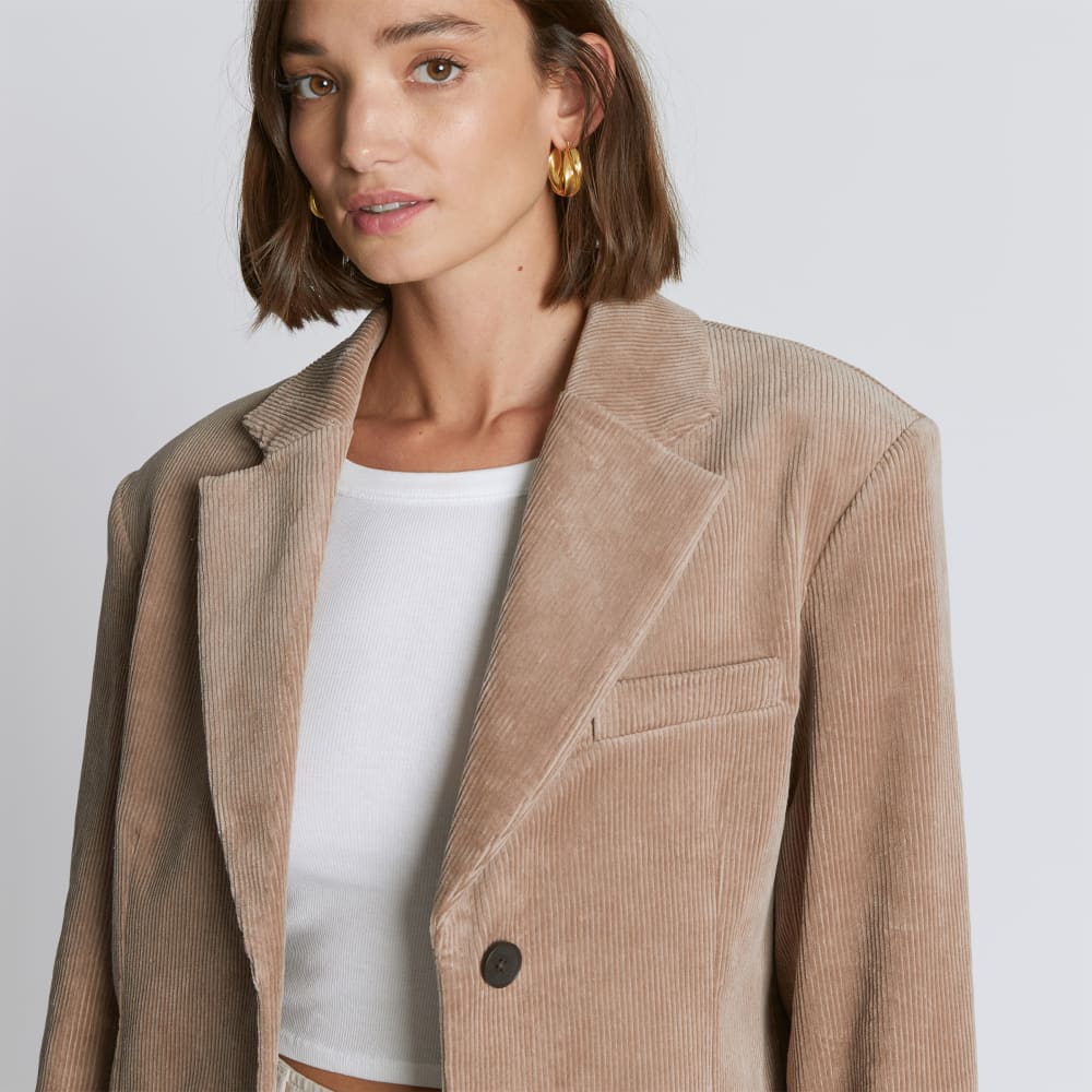 The Corduroy '80s Blazer | Taupe Grey - Image 2