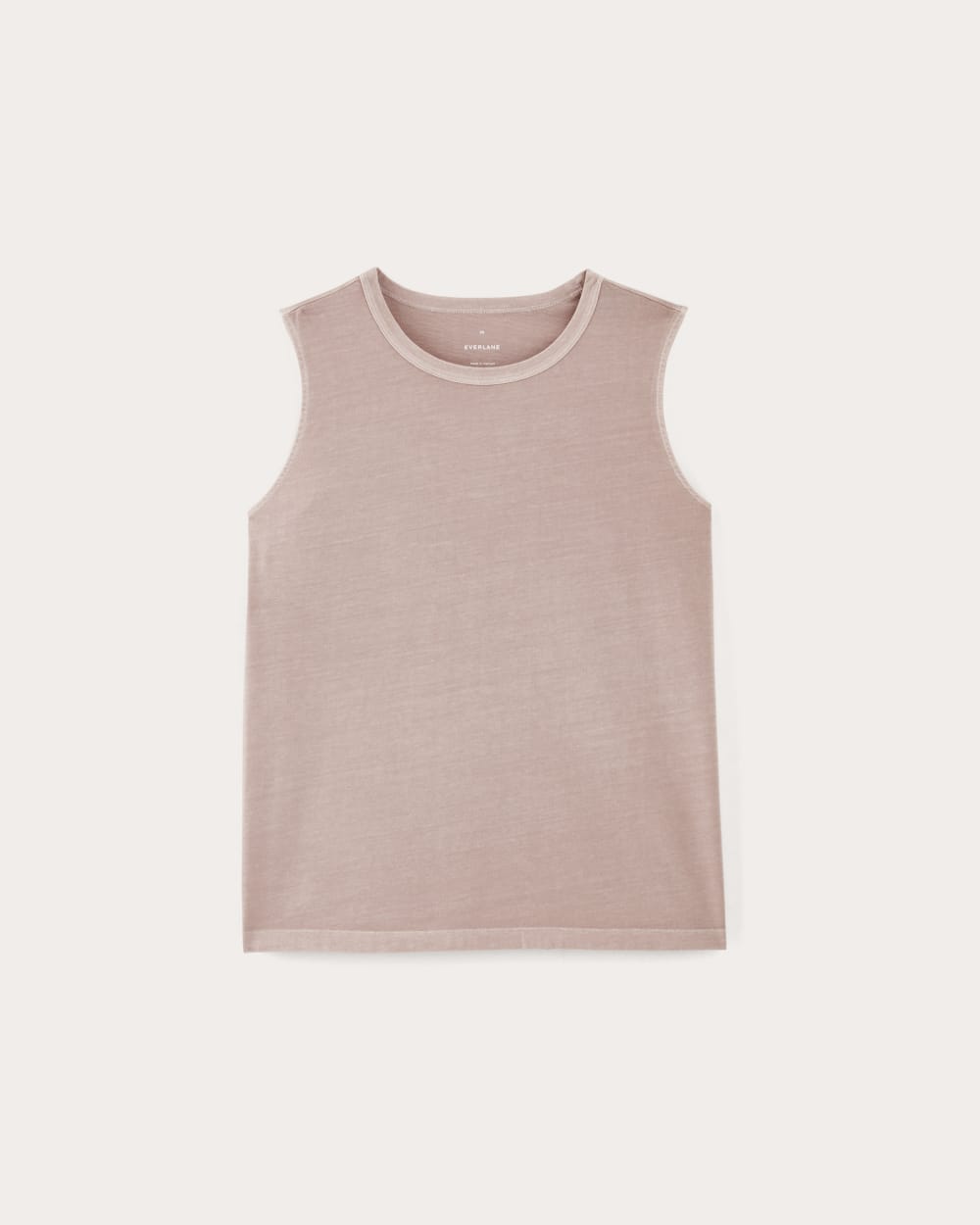 The Boyfriend Tank in Essential Cotton | Dusty Rose - Image 2