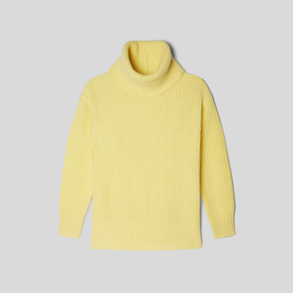 The Alpaca Oversized Turtleneck | Lemon - Image 2