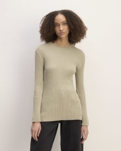 The Cotton Rib Crew | Trench Coat Khaki