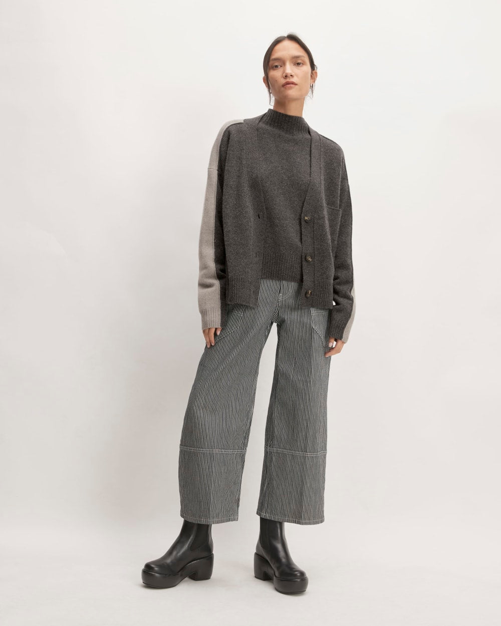 The Good Merino Wool Cardigan | Graphite / Hare Grey - Image 3