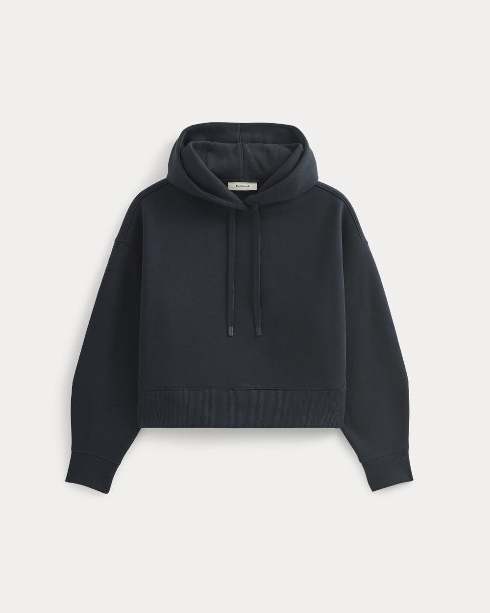 Cropped Luxe Fleece Hoodie | Navy - Image 2