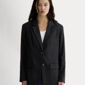 The Oversized Blazer in Buttersmooth | Black