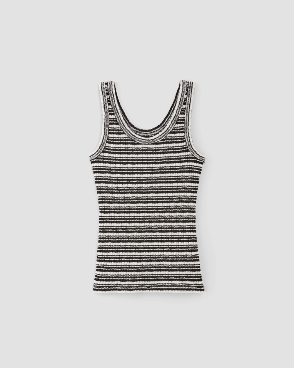 The Cozy Rib Tank | Bone / Black - Image 2