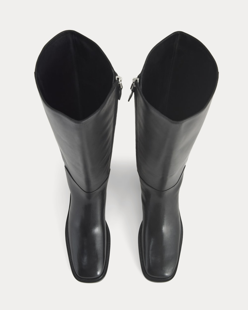 Leather Knee-High City Boot | Black - Image 4