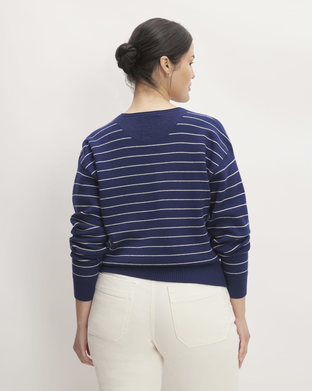 The Cotton-Merino Vintage Henley | Bright Navy / Canvas - Image 6