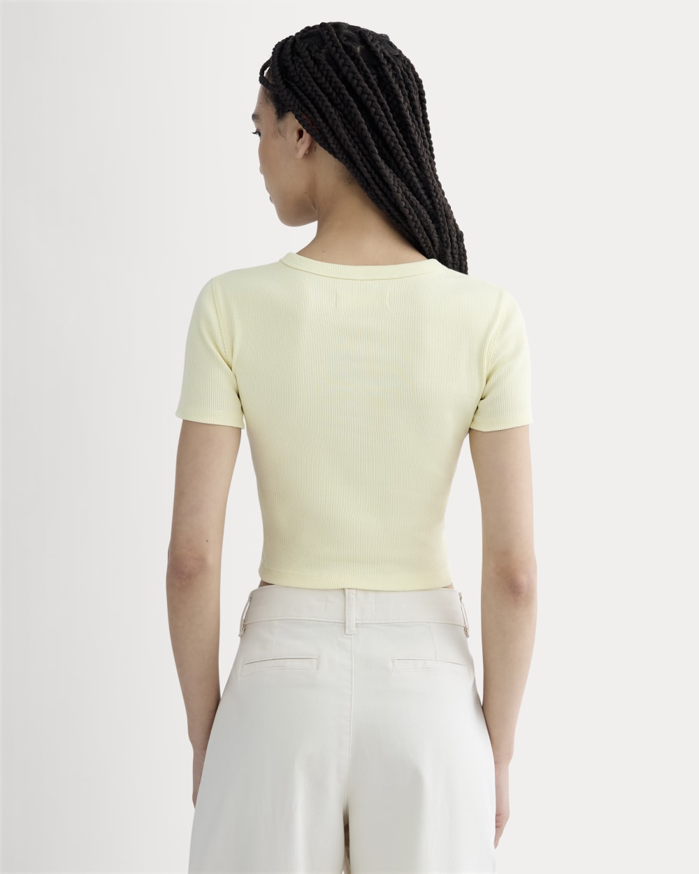 The '90s Rib Tee | Light Yellow - Image 5
