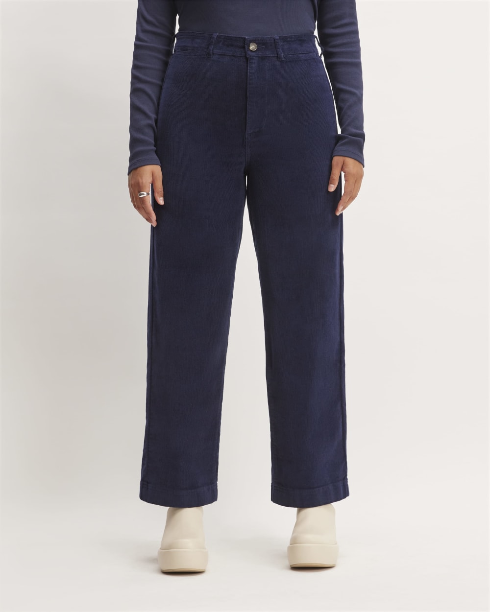 The Corduroy Wide-Leg Pant | Navy - Image 3