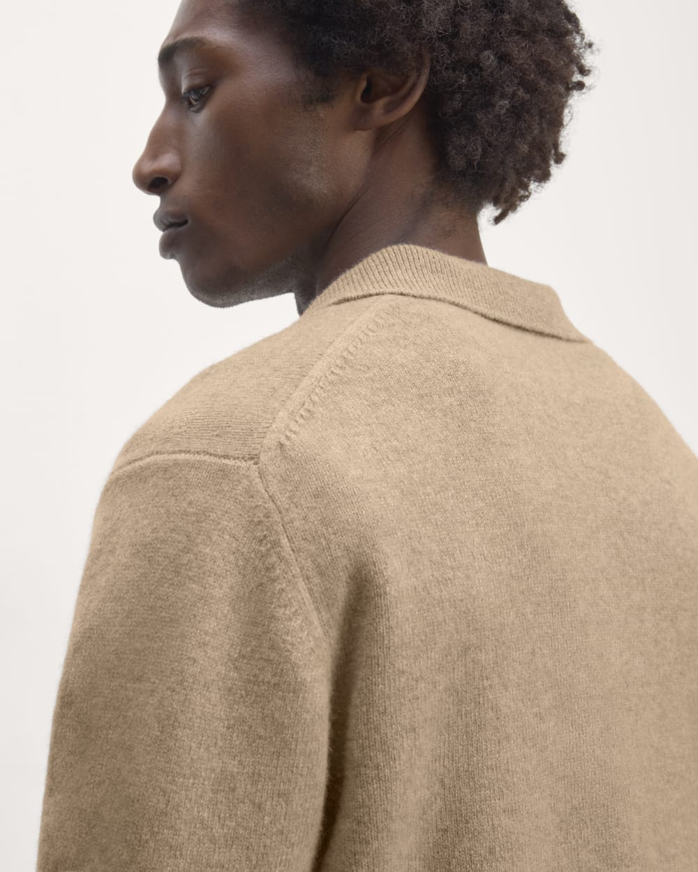 The Classic Polo in Luxe Merino | Oat Melange - Image 4