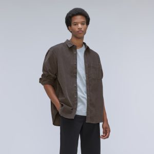 The Relaxed Corduroy Shirt  | Pewter