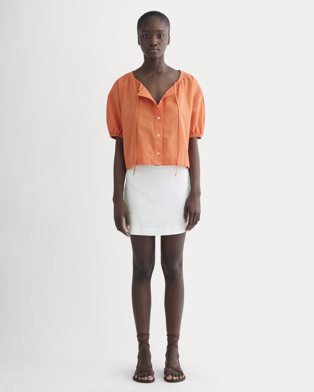 The Gauze Button-Up | Soft Orange - Image 3
