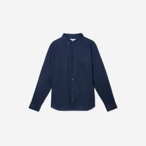 The Classic Shirt in Linen | Deep Navy