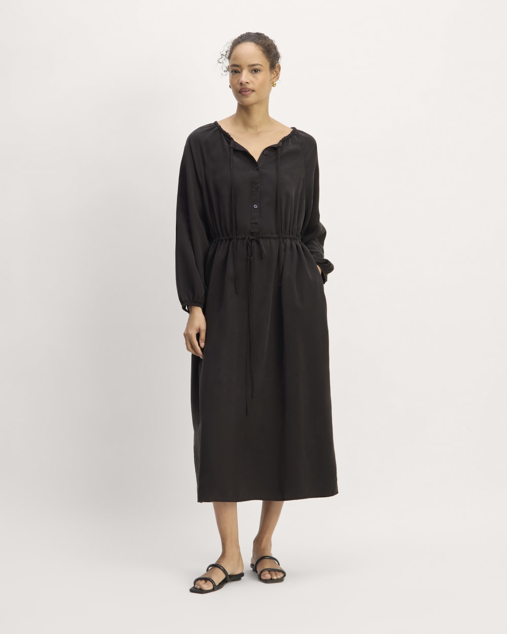 The TENCEL? Gathered Maxi Dress | Black