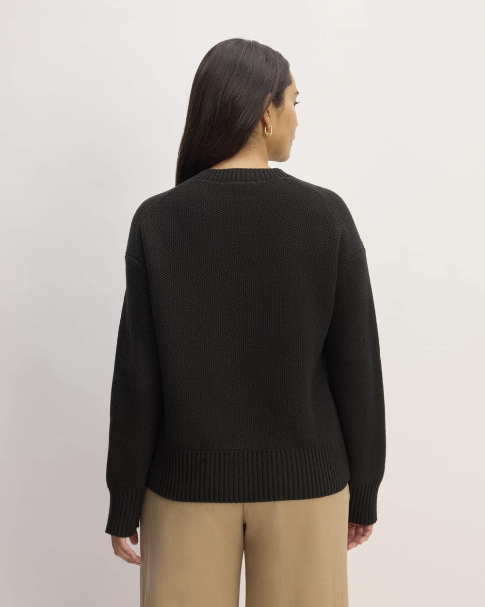 The Cotton Honeycomb Square Crew | Black - Image 6