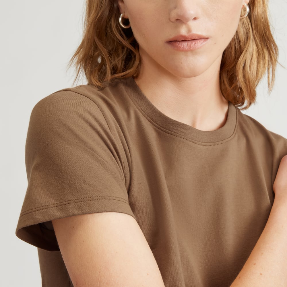 The Box-Cut Tee in Essential Cotton | Toasted Coconut | No Pocket - Image 4