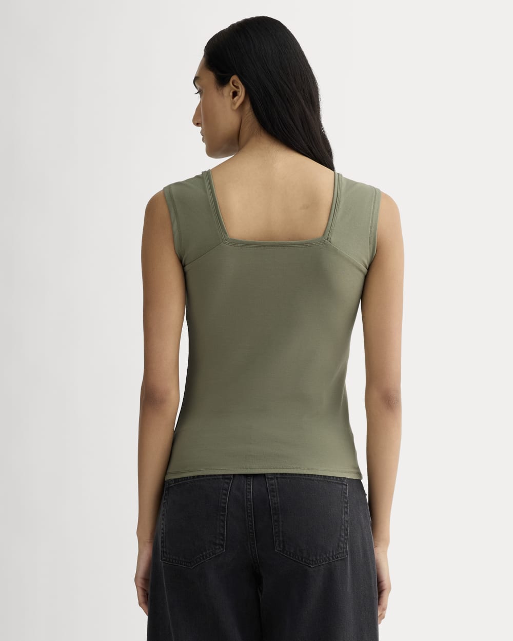 The Form Square-Neck Tank | Lichen Green - Image 4