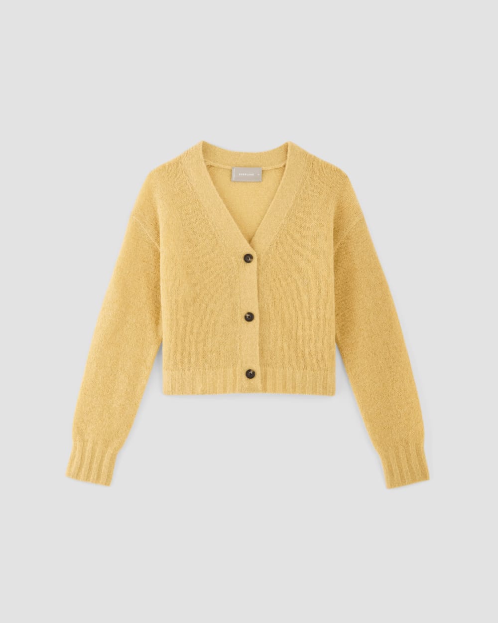 The Alpaca V-Neck Cropped Cardigan | Raffia - Image 2