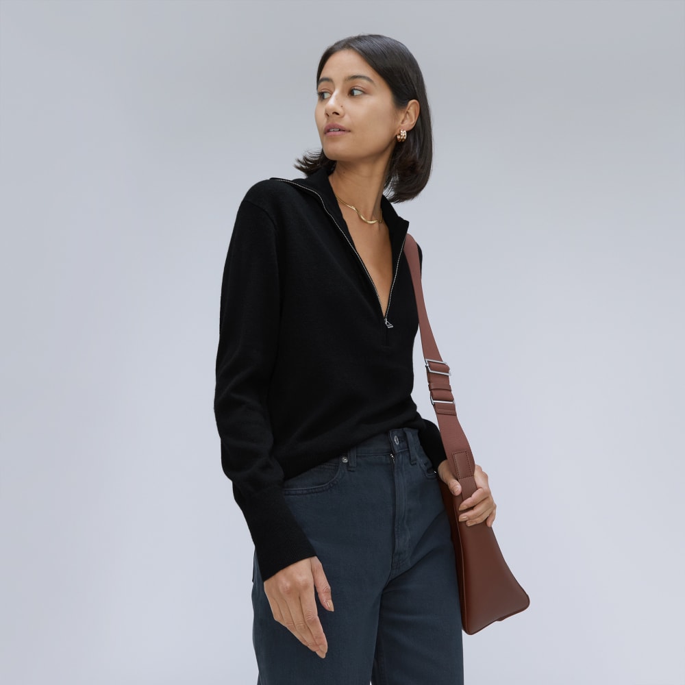 The Luxe Merino Half-Zip Sweater | Black - Image 5