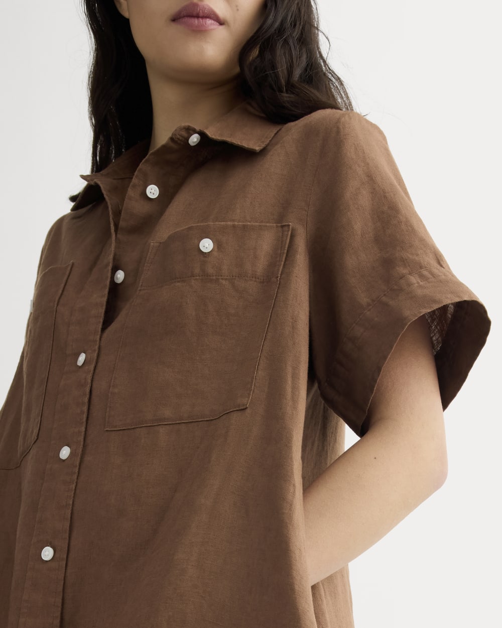 The Daytripper Dress in Linen | Cedarwood - Image 4