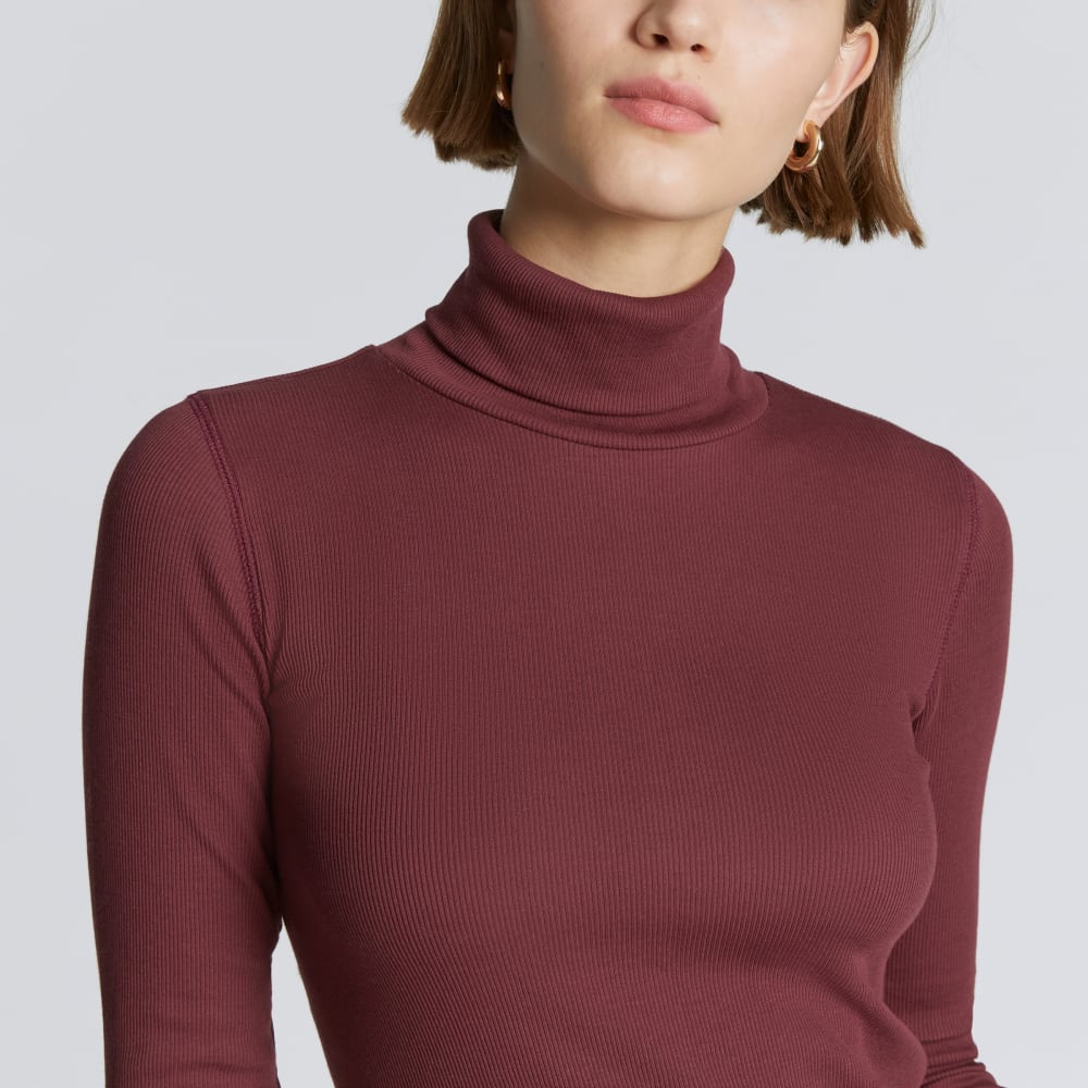 The Luxe Micro-Rib Turtleneck | Brandy - Image 4