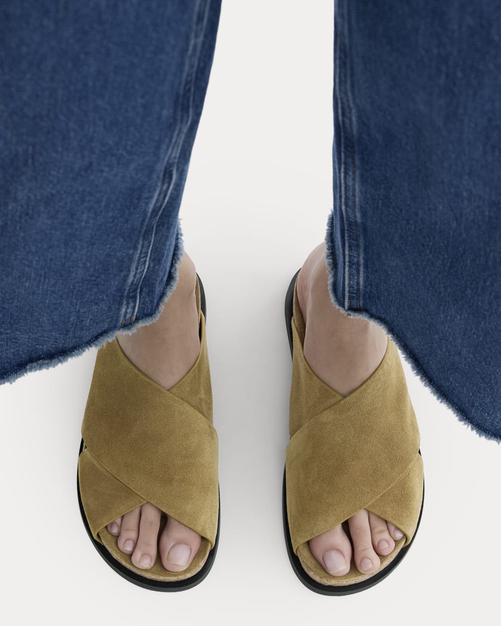 The Suede Crossover Sandal | Sand - Image 4