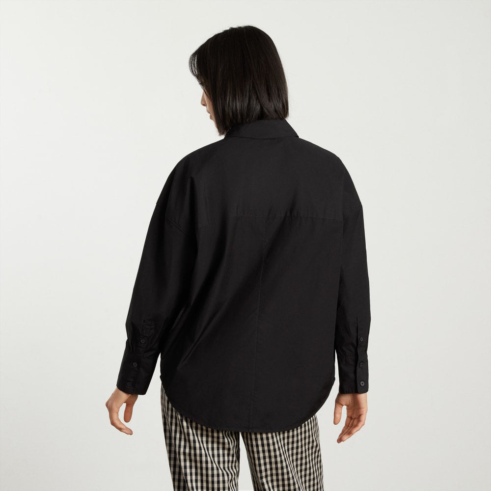 The Oversized Poplin Shirt | Black - Image 5