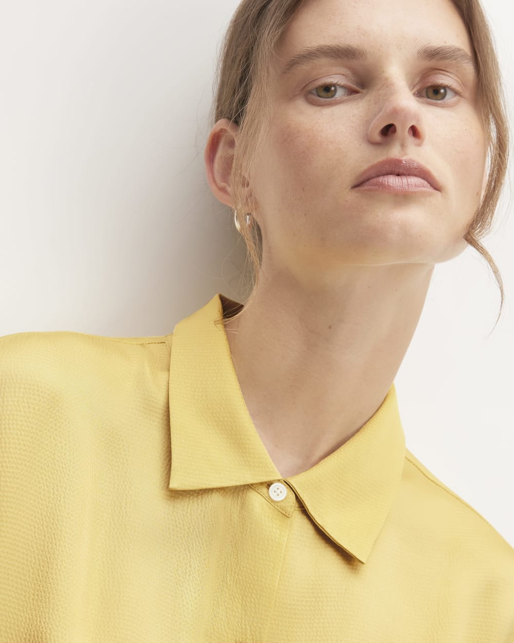 The Hammered Satin Shirt Dress | Raffia - Image 4