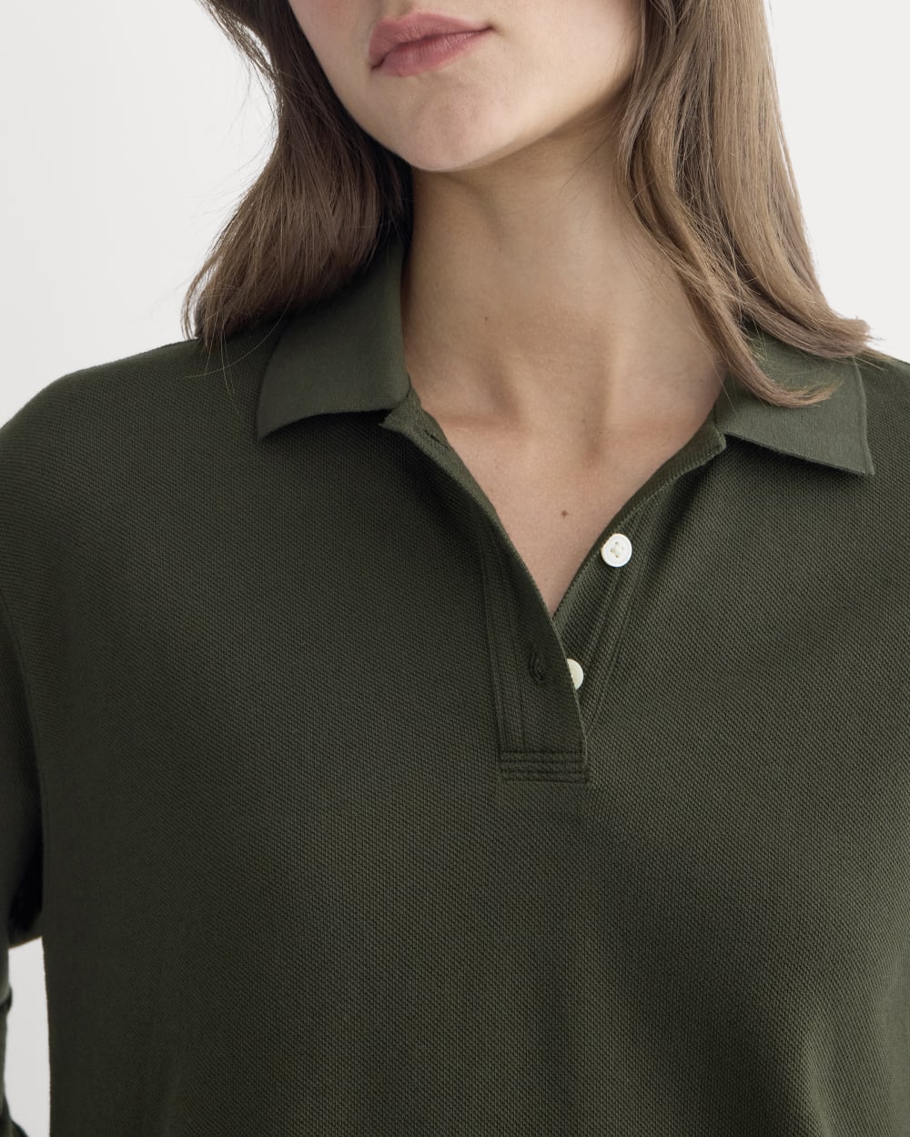 Oversized Pique Polo | Dark Green - Image 4