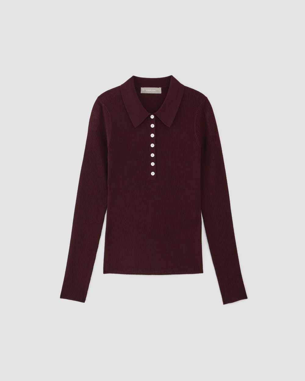 The Polo in Ultrasoft Merino | Burgundy - Image 2