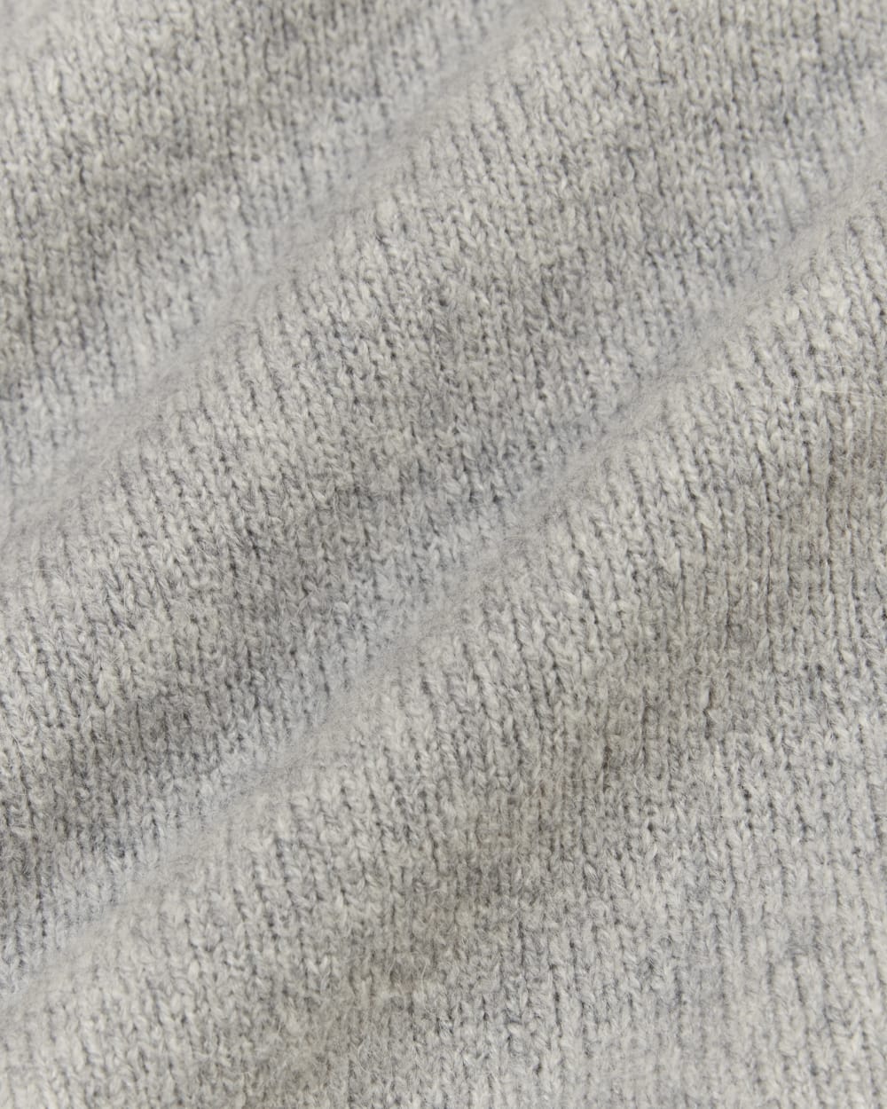 The V-Neck Sweater in Plush Cotton | Heathered Grey - Image 6