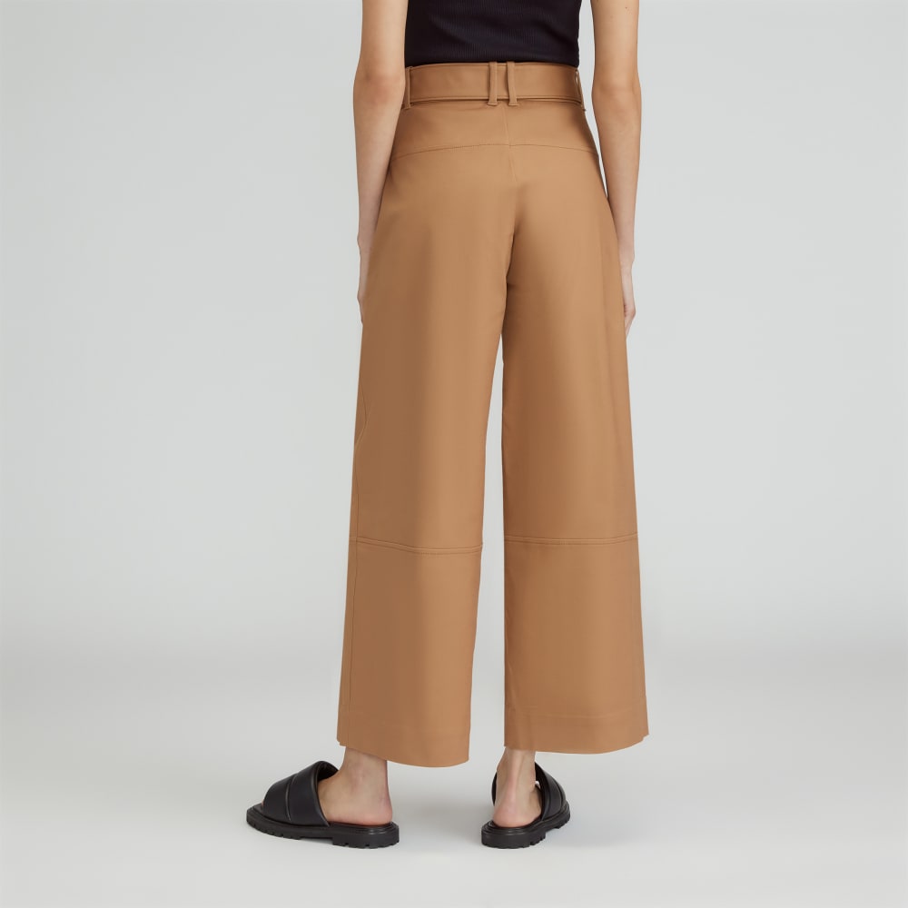 The Structured Cotton Belted Pant | Toasted Coconut - Image 3