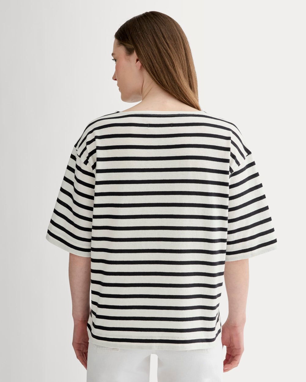 The Mariner Oversized Tee | Bone / Black - Image 4