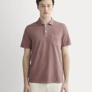 The Essential Organic Garment-Dyed Polo | Brown Garment Dye